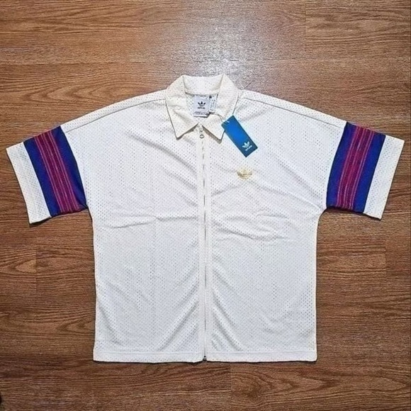 adidas Other - Adidas VINTAGE Shooting Top Basketball
Track Warmup Shirt RETRO